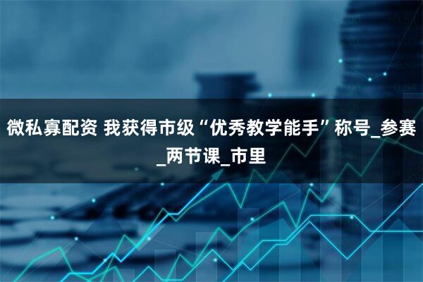 微私寡配资 我获得市级“优秀教学能手”称号_参赛_两节课_市里